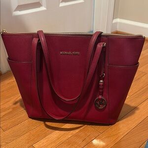 Michael Kors Red Tote Bag
